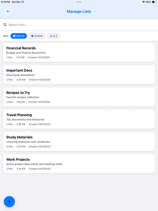 Organize Playlists on iPad